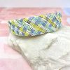 Accessories Prep Obsessed FC Headbands | Woven Raffia Headband - Blue Multi