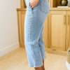 Clothing LDW Sale Denim | Mandy High Rise Vintage Wide Leg Crop Jeans By Judy Blue (Ships In 1-2 Weeks)