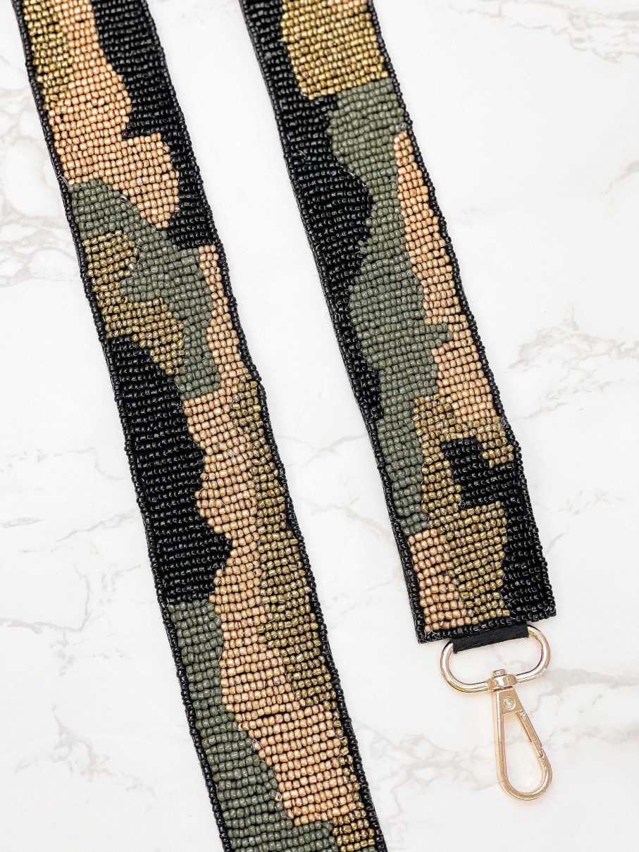 Accessories Prep Obsessed TL Crossbody Bags | Beaded Purse Strap - Camouflage