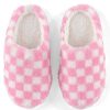 Shoes Shiraleah | Striker Slippers - Pink & White Checkered