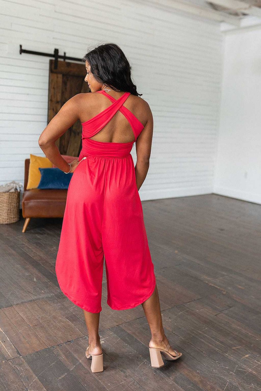 Clothing Ave Shops Rompers & Jumpsuits | Good Idea Jumpsuit In Red