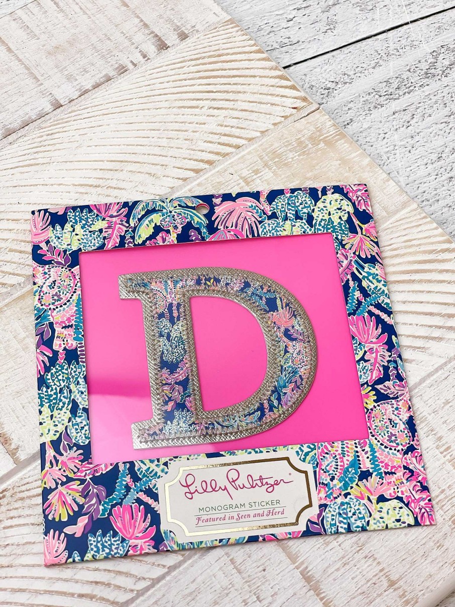 Home Decor Lilly Pulitzer | Printed Monogram Sticker By Lilly Pulitzer - D