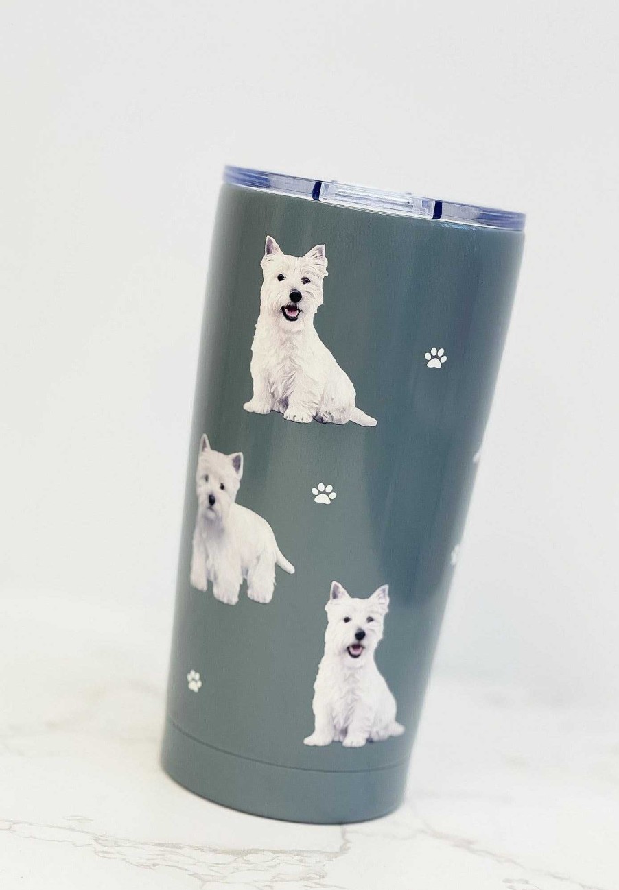 Home Decor E&S Pets | Westie Stainless Steel Tumbler