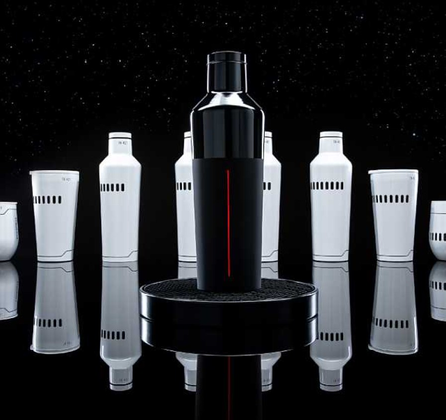 Home Decor Corkcicle | 16 Oz Stainless Steel Star Wars Canteen By Corkcicle - Darth Vader