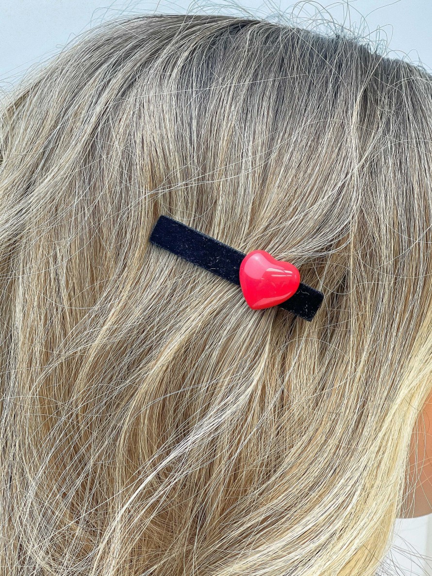 Accessories Prep Obsessed FC Hair Ties & Clips | Classic Heart Hair Clip