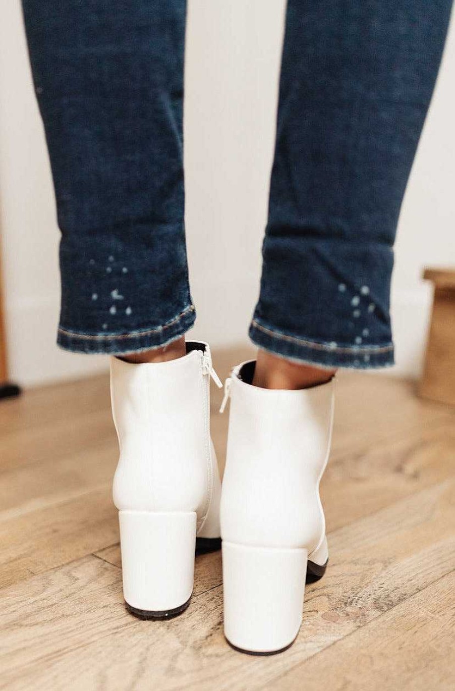 Shoes LDW Sale | Amari Ankle Boots In White