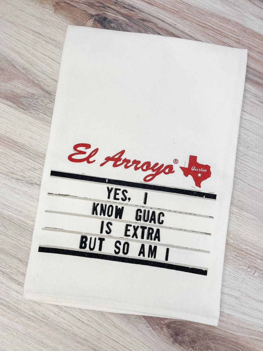 Home Decor El Arroyo | Yes I Know Guac Is Extra But So Am I' Tea Towel