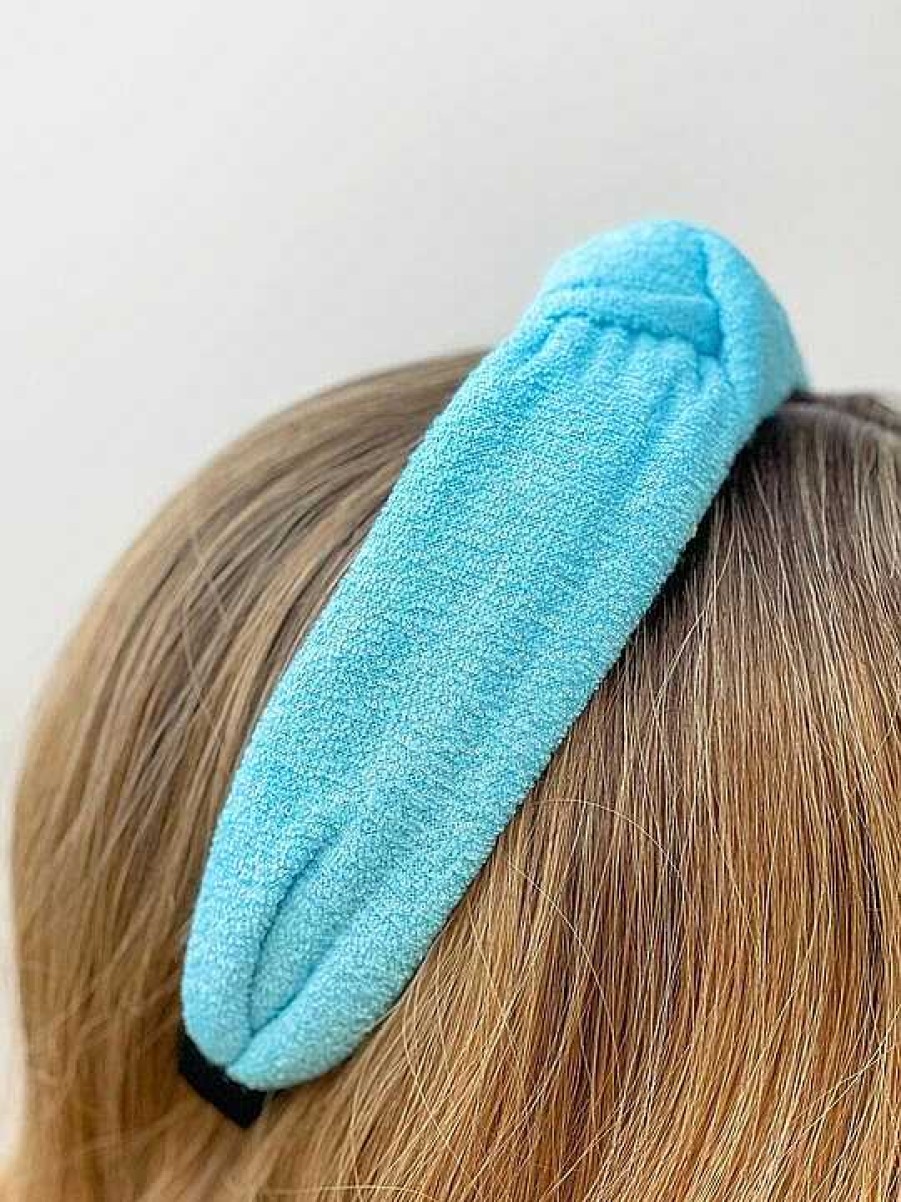 Accessories Prep Obsessed U&I Headbands | Neon Terry Knotted Headband - Blue