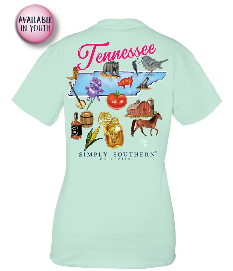 Clothing Simply Southern Short Sleeve | Tennessee State Short Sleeve Tee By Simply Southern