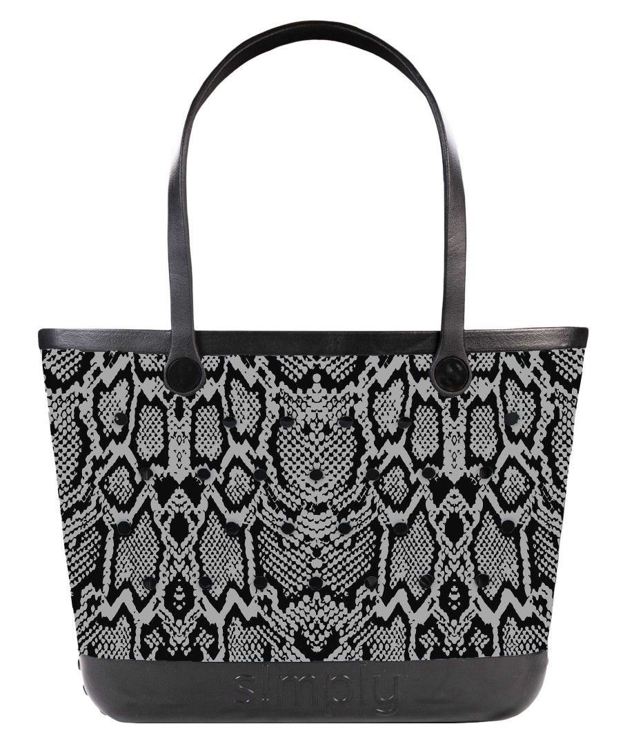 Accessories Simply Southern Tote Bags | Snakeskin Large Simply Tote By Simply Southern