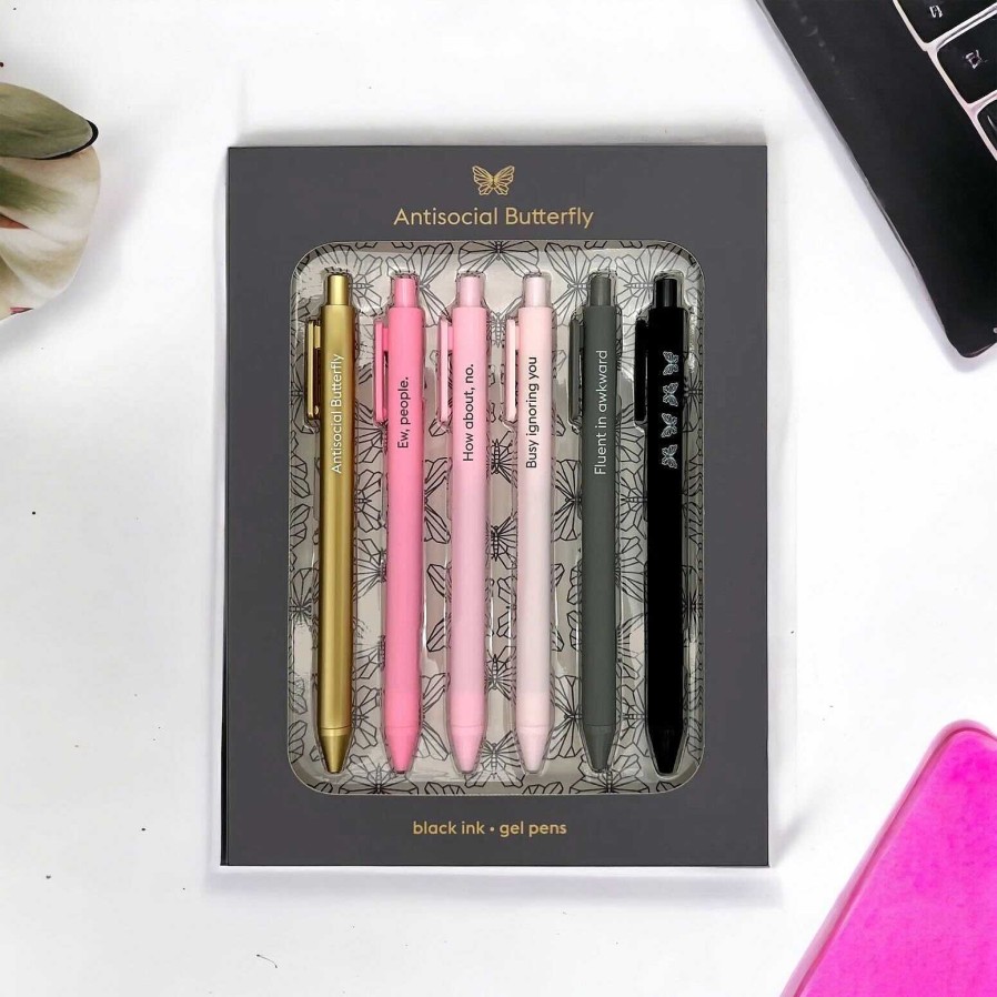 Home Decor Snifty | Antisocial Butterfly' Pen Set