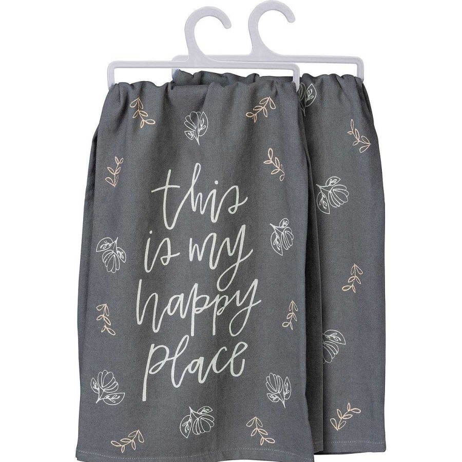 Home Decor Primitives By Kathy | This Is My Happy Place' Kitchen Towel