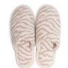 Shoes Prep Obsessed JTC | Zebra Fuzzy Slippers - Beige