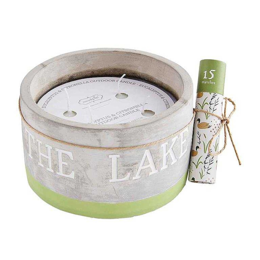 Home Decor Mud Pie | Lake Outdoor Candle Sets By Mud Pie