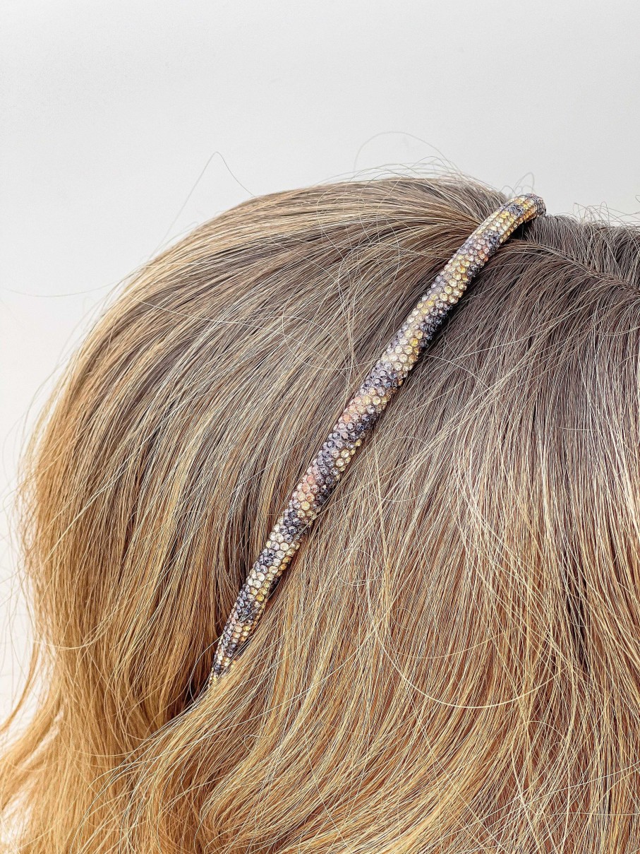 Accessories Prep Obsessed MONT Headbands | Skinny Rhinestone Headband - Leopard