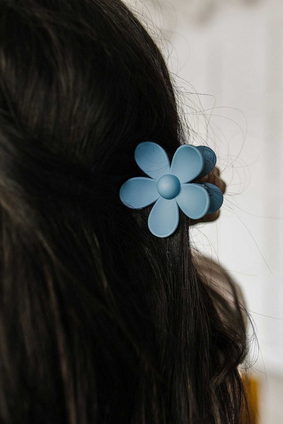 Accessories Ave Shops Hair Ties & Clips | Daisy Claw In Dusty Blue (Ships In 1-2 Weeks)