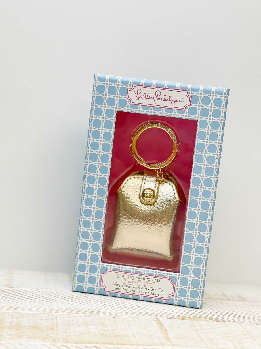 Home Decor Lifeguard Press | Wireless Earbud Case By Lilly Pulitzer - Gold