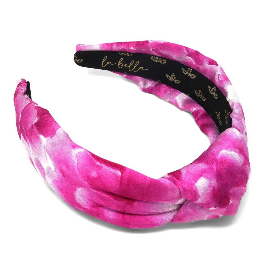 Accessories La Bella Hair Ties & Clips | Pink Peony Silk Headband