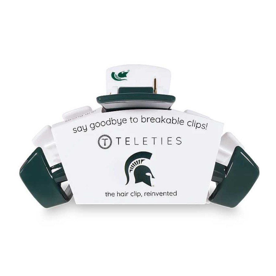 Accessories Teleties Hair Ties & Clips | Large Teleties Claw Clip - Michigan State University