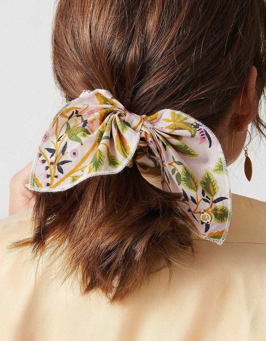 Accessories Spartina Hair Ties & Clips | Pepper Hall Thistle Scrunchie By Spartina