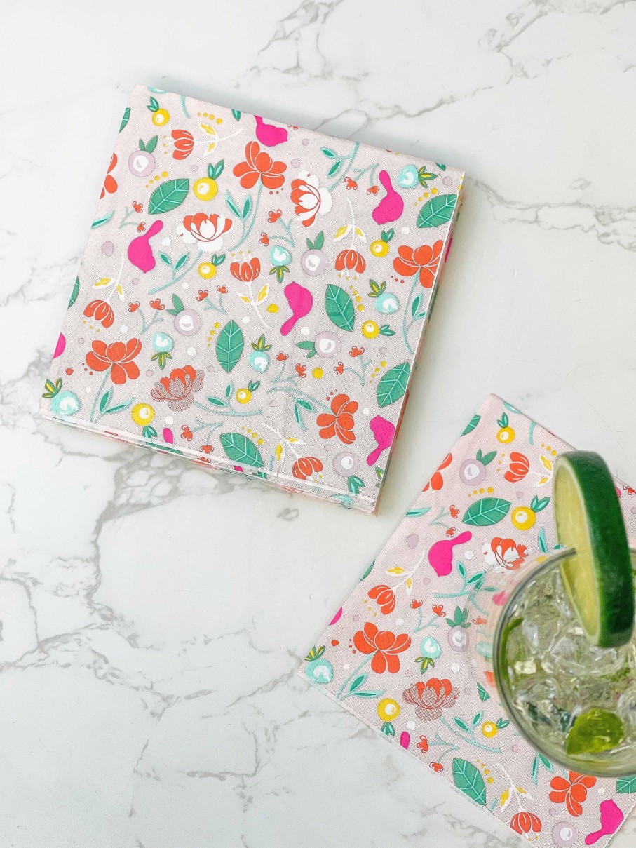 Home Decor Nora Fleming | Hummingbird Cocktail Napkins By Nora Fleming