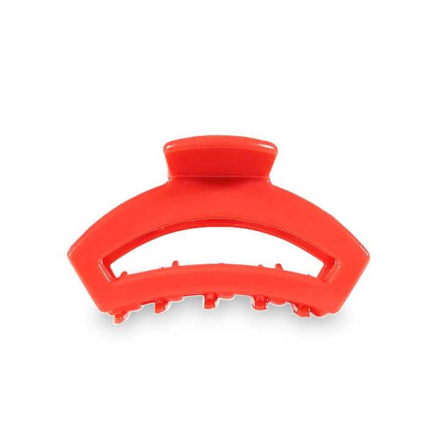 Accessories Teleties Hair Ties & Clips | Tiny Teleties Open Claw Clip - Coral