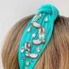 Accessories Prep Obsessed TL Headbands | Cowgirl Boots Embellished Knotted Headband