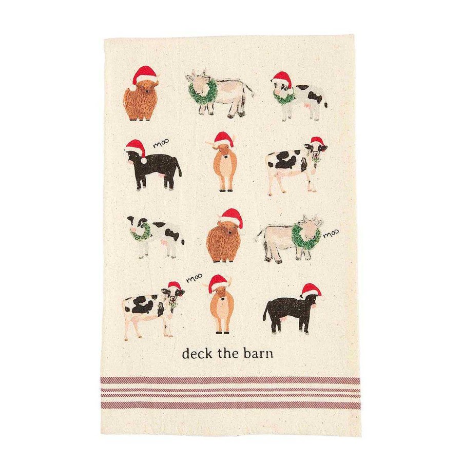 Home Decor Mud Pie | Christmas Animals Towels By Mud Pie