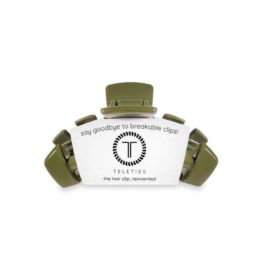 Accessories Teleties Hair Ties & Clips | Tiny Teleties Claw Clip - Olive