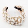 Accessories Medy Jewelry Hair Ties & Clips | Textured Weave Top Knot Headband - White