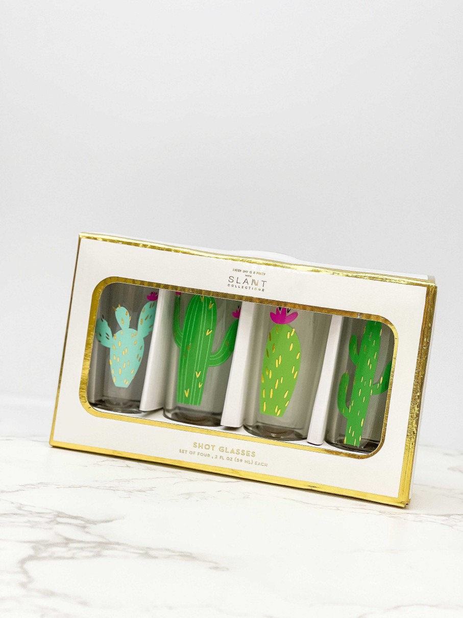 Home Decor Slant | Cacti Shot Glass Set