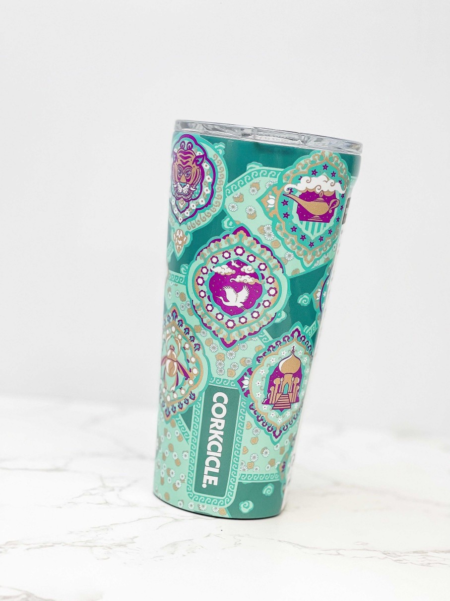 Home Decor Corkcicle | Disney Princess Jasmine 16 Oz Stainless Steel Tumbler By Corkcicle