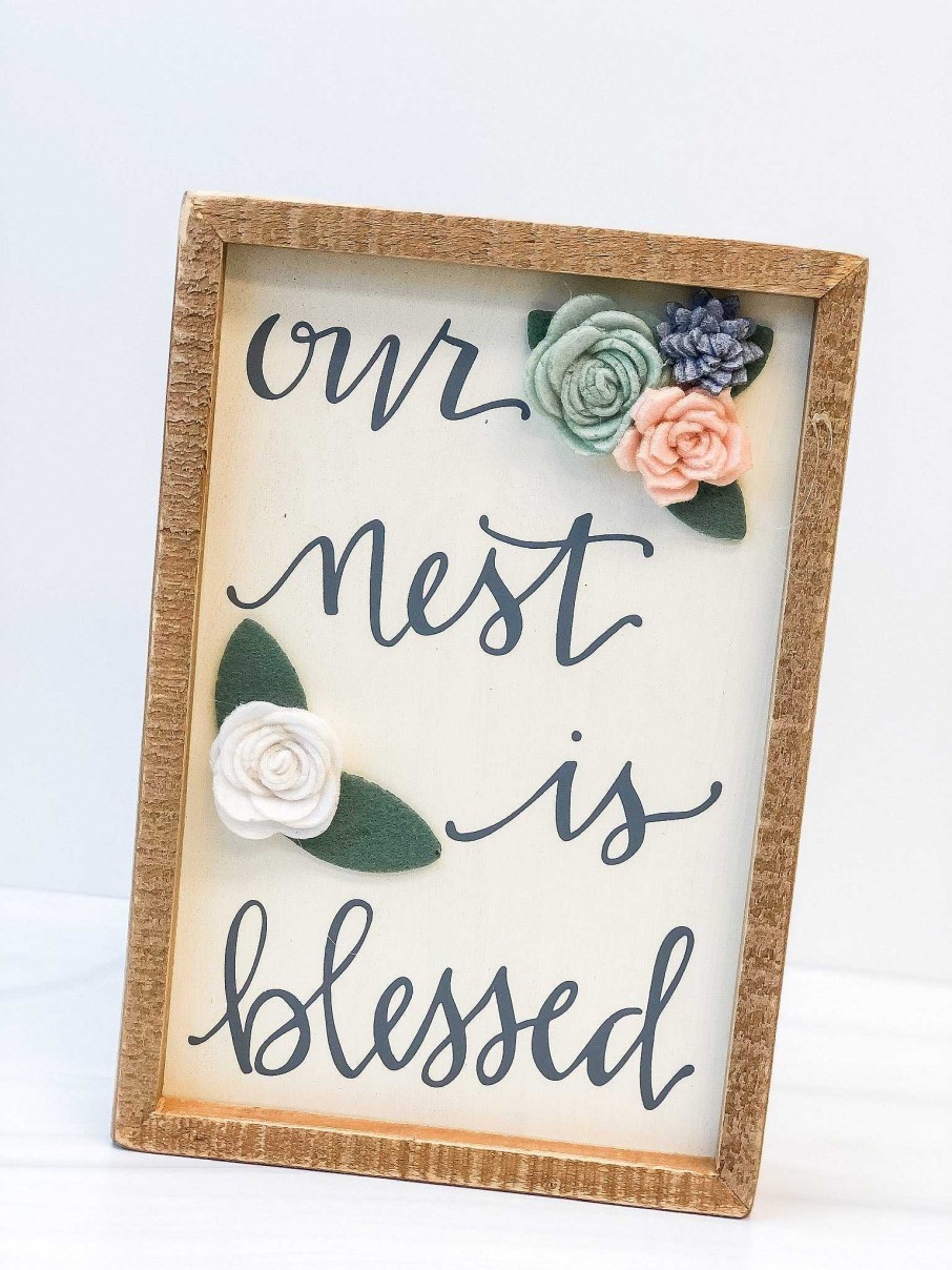 Home Decor Primitives By Kathy | Our Nest Is Blessed' Box Sign