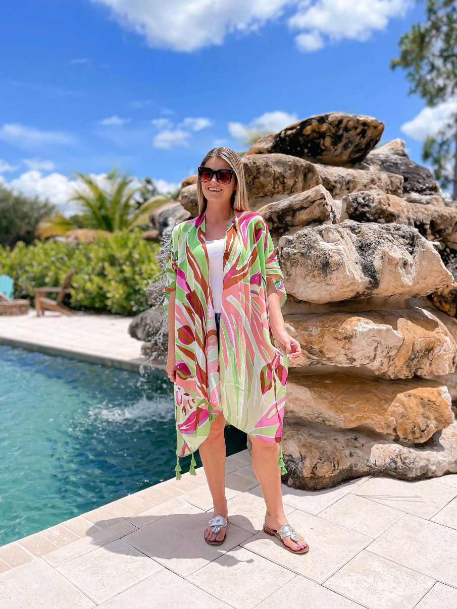 Clothing Prep Obsessed KW Kimonos | Floral Print Kimono - Green