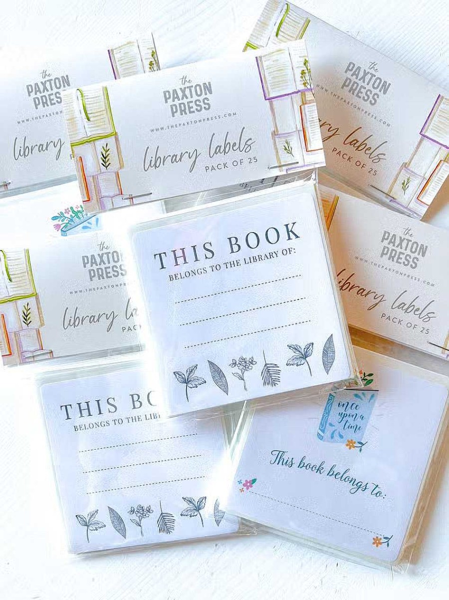 Home Decor The Paxton Press | This Book Belongs To' Botanical Library Labels