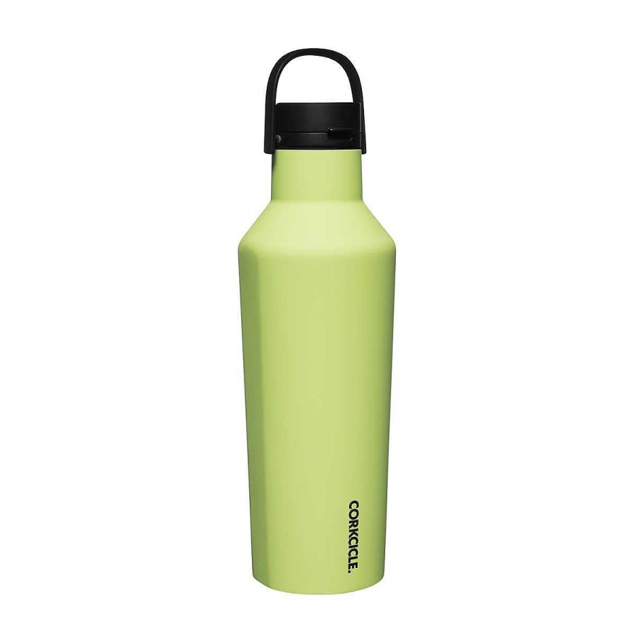 Home Decor Corkcicle | Neon Lights Citron 32 Oz Sport Canteen By Corkcicle