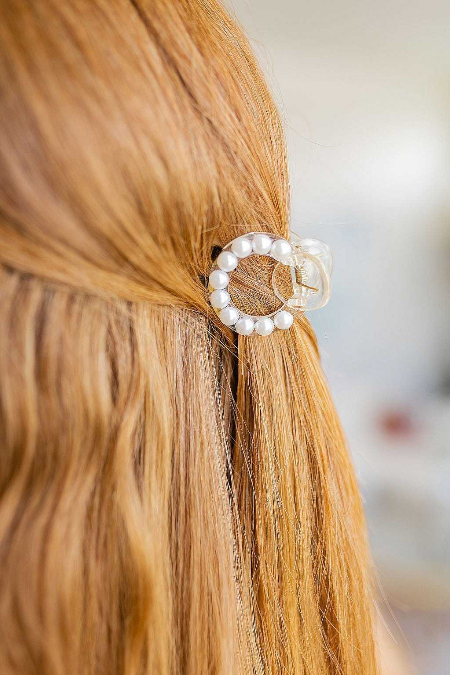 Accessories Ave Shops Hair Ties & Clips | Round Pearl Claw Clip (Ships In 1-2 Weeks)