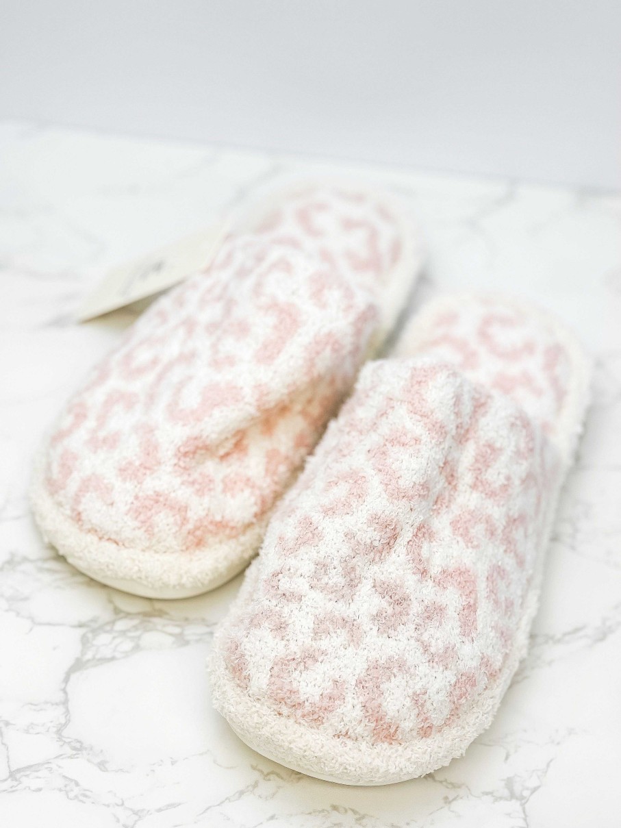 Shoes Prep Obsessed JTC | Leopard Fuzzy Slippers - Pink