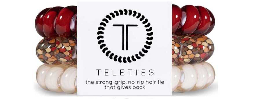 Accessories Teleties Hair Ties & Clips | Teleties Hair Tie - Small Band Pack Of 3 - Terracotta