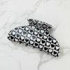 Accessories Prep Obsessed JJ Hair Ties & Clips | Black & White Checker Design Claw Clip - Heart