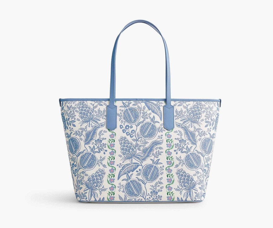 Accessories Rifle Paper Co Tote Bags | Pomegranate Everyday Tote By Rifle Paper Co