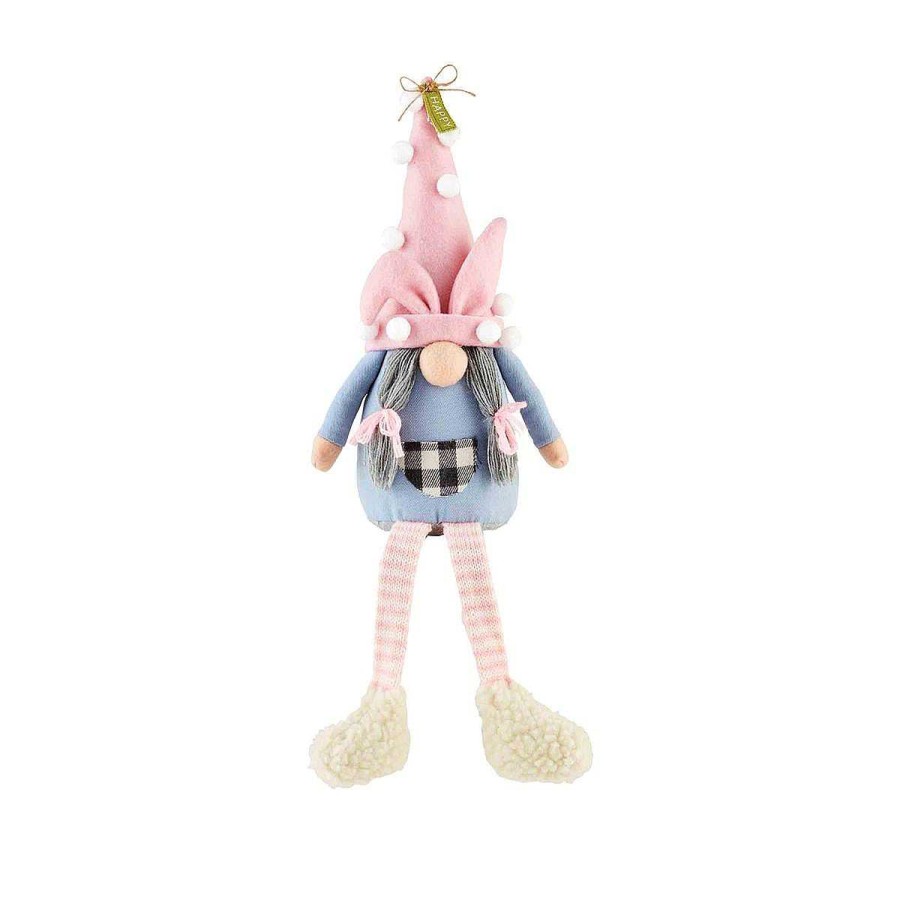 Home Decor Mud Pie | Plush Easter Dangle Leg Gnomes By Mud Pie