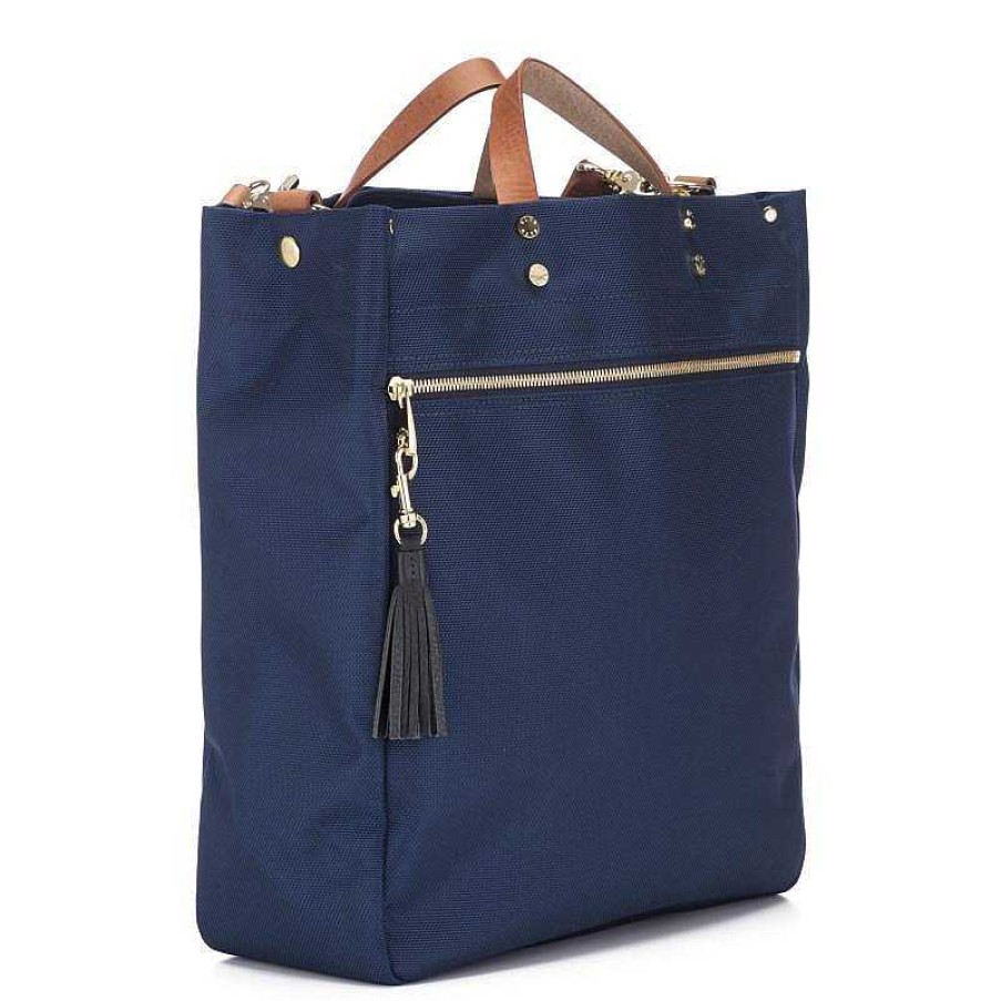 Accessories Boulevard Tote Bags | Parker Navy Nylon Tote (Ships In 1-2 Weeks)