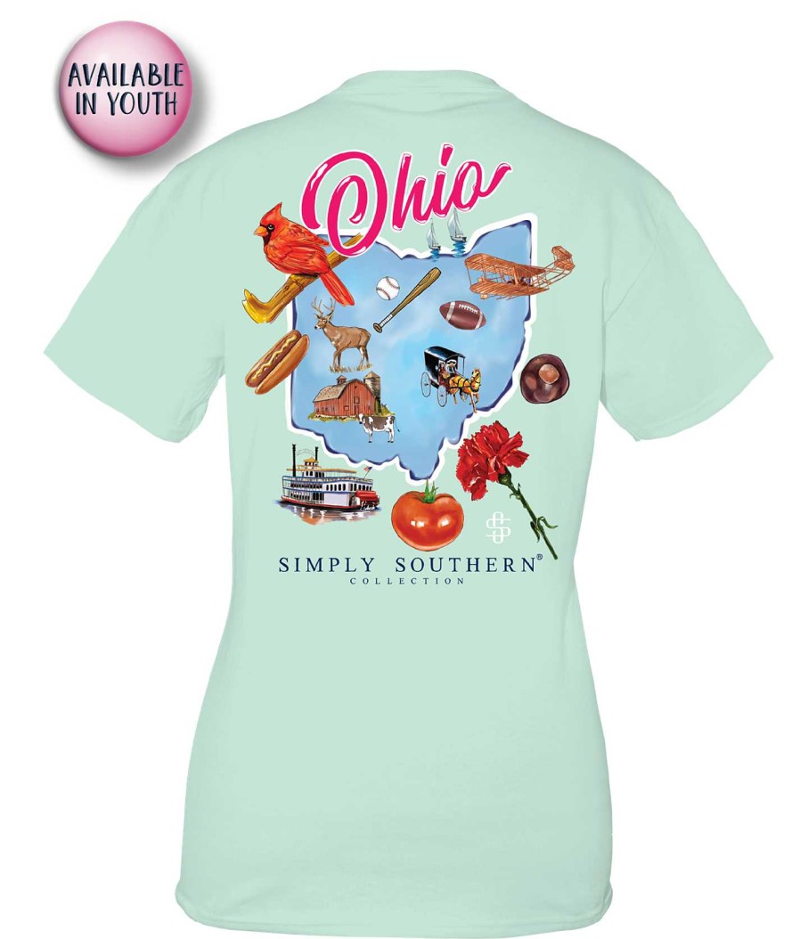 Clothing Simply Southern Short Sleeve | Youth Ohio State Short Sleeve Tee By Simply Southern