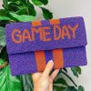 Accessories Prep Obsessed TL Crossbody Bags | Game Day' Beaded Clutch & Convertible Crossbody - Purple & Orange