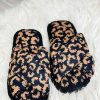 Shoes Prep Obsessed JTC | Leopard Criss Cross Fuzzy Slippers - Brown