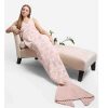 Home Decor Prep Obsessed JTC | Cozy Mermaid Tail Blanket - Pink