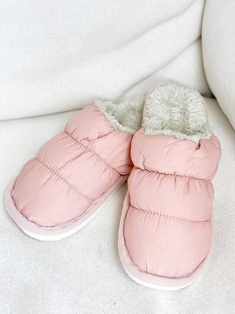 Shoes Prep Obsessed AZ | Puffy Quilted Slippers - Pink