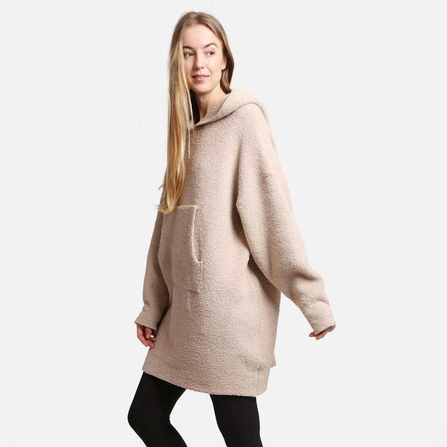 Home Decor Judson & Co | Oversized Wearable Blanket Hoodie - Beige