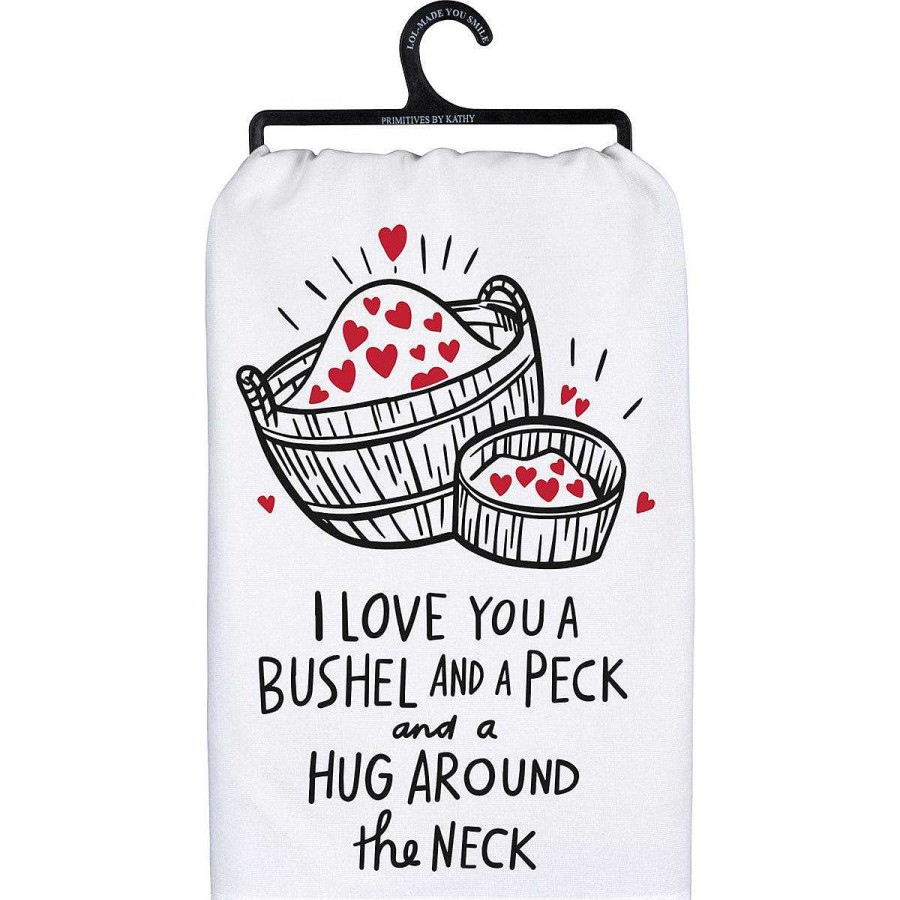 Home Decor Primitives By Kathy | A Bushel, A Peck, A Hug Around The Neck' Kitchen Towel